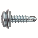 サンコーテクノ　パッチスクリュー　ＰＳＰ－４．５Ｘ１６－５０　本体・座金：スチール製／パッキン：ＰＶＣ　５０本入