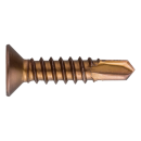 サンコーテクノ　ドリルスクリュー　ＦＬＡＴ－４Ｘ１３ＳＢＲ－１００　ステンレス製・ブロンズめっき　１００本入