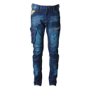 アイズフロンティア　＃７２６２　ストレッチ３D　カーゴパンツ　インディゴブルー　７９