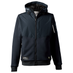 アイズフロンティア　＃８８１０　ハイブリッドストレッチ裏ボアパーカー　ネオブラック　３Ｌ