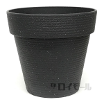 ラージグローバル ラウンドプランター　ブラック　７０ｃｍ
