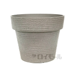 ラージグローバル ラウンドプランター　ライトグレー　４０ｃｍ