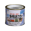 アサヒペン　水性多用途カラー　１／５Ｌ　ツヤ消し黒