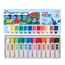ぺんてる　エフ水彩 ポリチューブ絵の具　１２色