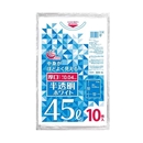 半透明ホワイト　ゴミ袋　厚口　４５Ｌ　０.０４ｍｍ厚　１０枚