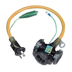 ハタヤ　ショートタップ　屋外用　接地付　０.５ｍ　イエロー　ＦＸ-００５Ｋ-Ｙ