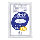 ポリバッグ　規格袋　１３号　０.０３ｍｍ厚　透明　１００枚
