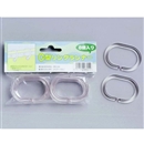 バスカーテンリング　Ｃ型リングライナー　クリアー　８個入　IRW-02