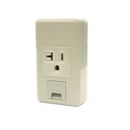 パナソニック　リファインシリーズ　 15A・20A兼用露出アースターミナル付接地コンセント　125V(フル端子) 　WKS286