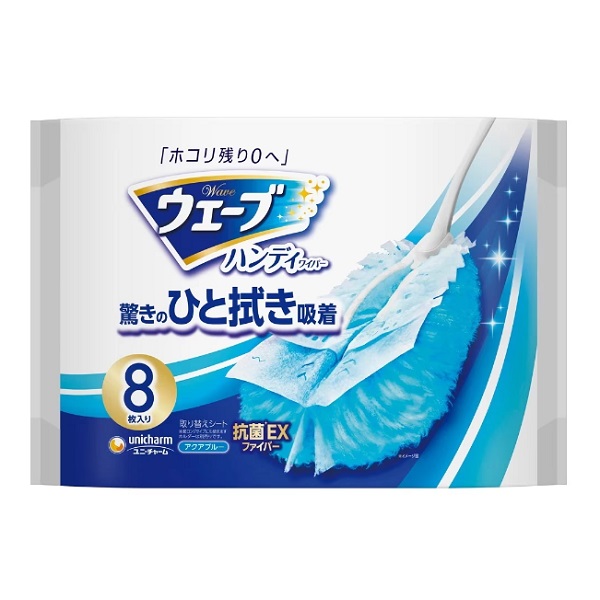 ウェーブ　ハンディワイパー　取り替えシート　アクアブルー　８枚入り