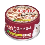 ＣＩＡＯ　チャオ　缶　とりささみ＆和牛　８５ｇ