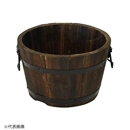 焼杉プランター　浅丸型　小