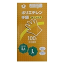 ポリエチレン手袋　Ｌ　外エンボス　１００枚　左右兼用