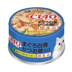 ＣＩＡＯ　チャオ　缶　まぐろ白身　かつお節入り　８５ｇ