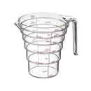 電子レンジ対応　段々計量カップ　５００ｍＬ　クリア