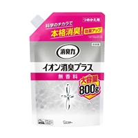 消臭力　クリアビーズ　イオン消臭プラス　無香料　つめかえ用　大容量　８００ｇ