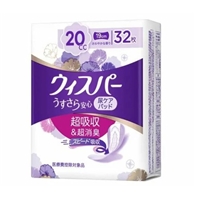 ウィスパ－　うすさら安心　尿ケアパッド　２０ＣＣ　１９ｃｍ　３２枚