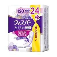 ウィスパ－　うすさら安心　尿ケアパッド　１２０ＣＣ　２７ｃｍ　２４枚