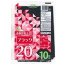 ポリ袋　中身が見えない　ブラック　２０Ｌ　０.０２５ｍｍ厚　１０枚入　ＴＦ－２０