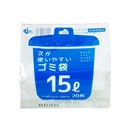 次が使いやすいごみ袋　半透明　１５Ｌ　０.０１５ｍｍ厚　１ロール（20枚巻）