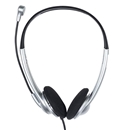 ナカバヤシ　４極　軽量オーバーヘッドセット　シルバー