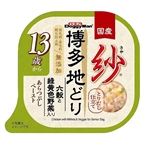 ドギーマン　紗　トレイ　博多地どり　１３歳から用　六穀と緑黄色野菜入り　１００ｇ