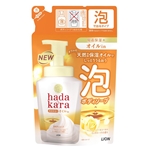 ハダカラ　泡ボディソープ　吸着保湿＋オイルイン　ローズガーデンの香り　つめかえ用　４２０ｍＬ