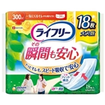 ライフリー　その瞬間も安心　３００ｃｃ　一気にくるモレが心配な方に　３４ｃｍ　１８枚入