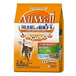 オールウェル 室内猫用 贅沢素材入り フィッシュ味 天然小魚とささみフリーズドライ入り 2.4kg