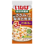 いなば　ささみと緑黄色野菜　さつまいも入り　３個パック