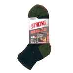 WAGENYA　耐久ソックス　耐摩耗　先丸アンクル丈　２５ー２８ｃｍ　カラーアソート　３足組