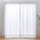 防炎レースカーテン　サーブル　ホワイト　１５０×１３３ｃｍ　１枚入
