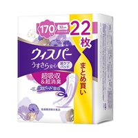 ウィスパー　うすさら安心　１７０ＣＣ　３２ｃｍ　２２枚