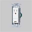 パナソニック　コスモシリーズ ワイド２１　埋込アースターミナル付接地コンセント（金属枠付）　ホワイト　WTF11313WK