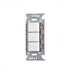 神保電機　３路トリプル スイッチセット　ピュアホワイト　ＮＫＷ０３００８ ＰＷ