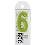 ナンバーキャンドル　パステル６番　ライトグリーン