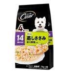 シーザー パウチ　１４歳から ごろっと蒸しささみ 彩り野菜入り スープタイプ ４袋