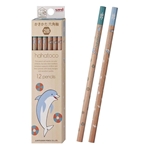 三菱鉛筆　hahatoco（ハハトコ）　かきかた鉛筆　２Ｂ　六角軸　イルカ＆カモメ　1ダース(12本入)