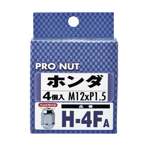 プロナット　袋タイプ　Ｈ４Ｆ－Ａ　４個入　シルバー　Ｍ１２×Ｐ１.５