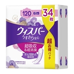 ウィスパー　うすさら安心　１２０ＣＣ　２７ｃｍ　３４枚
