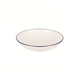 渕彩　クリーンコート　丸深皿 ＜Ｓ＞　ホワイト&ネイビー　Ｋ-６３２１