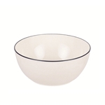 渕彩　クリーンコート　ボウル ＜Ｌ＞　ホワイト&ネイビー　Ｋ-６３２６