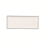 渕彩　クリーンコート　長角プレート ＜Ｌ＞　ホワイト&ネイビー　Ｋ-６３２７