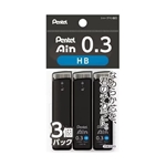 ぺんてる　シャープペン替芯　ぺんてるアイン　0.3mm　HB　3個パック