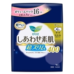 ロリエ しあわせ素肌 400 超スリム 特に多い夜用 羽つき 40cm 16コ入