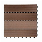 ジョイント人工木マット　３０×３０　ブラウン