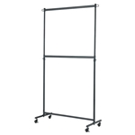 ドウシシャ　高耐荷重 インテリアハンガー　ハンガープロ　２段式　ブラック　ＬＩＨ２－１００ＢＫ