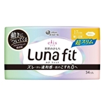 エリエール　エリス 素肌のきもち ルナフィット 超スリム 軽い日用 羽なし １７ｃｍ ３４コ入