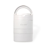 ホームレーベル　ステンレス　連結式 ランチジャー ７００　グレーホワイト