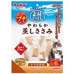ペティオ　素材そのまま　ねこちゃんのやわらか蒸しささみ　プチ　かつお節味　６パック